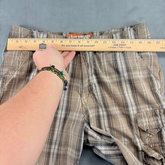 Lee Dungarees Cargo Shorts Men's 32 Brown Plaid Cotton Relaxed Fit Skater Surf - Picture 7 of 8